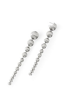 Silver Chrome Finish Dangler Earrings