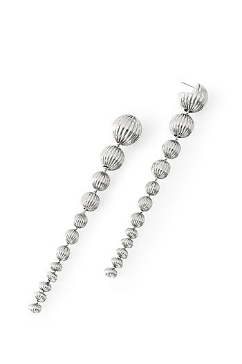 Silver Chrome Finish Dangler Earrings
