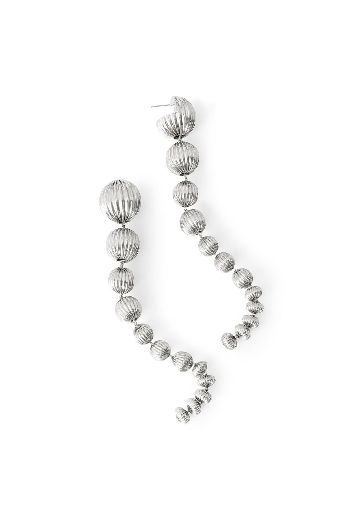 Silver Chrome Finish Dangler Earrings