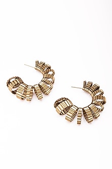 Gold Plated Brass Alloy Dangler Earrings