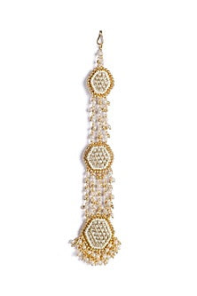 Gold Plated Pearl Maang Tikka