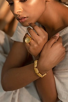 Gold Finish Brass Ring