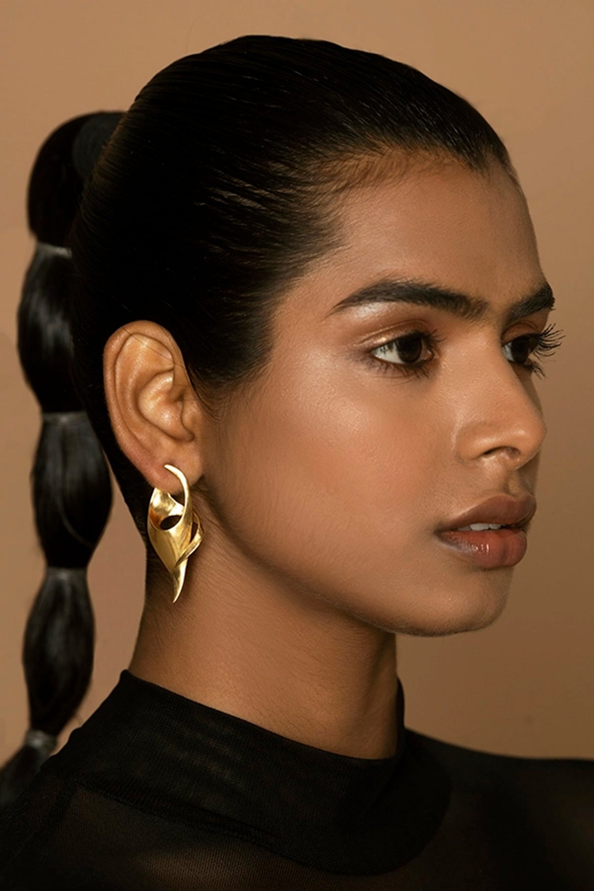 Gold Finish Dangler Earrings