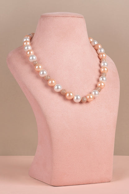 22K Gold Plated Pearl Beaded Necklace 