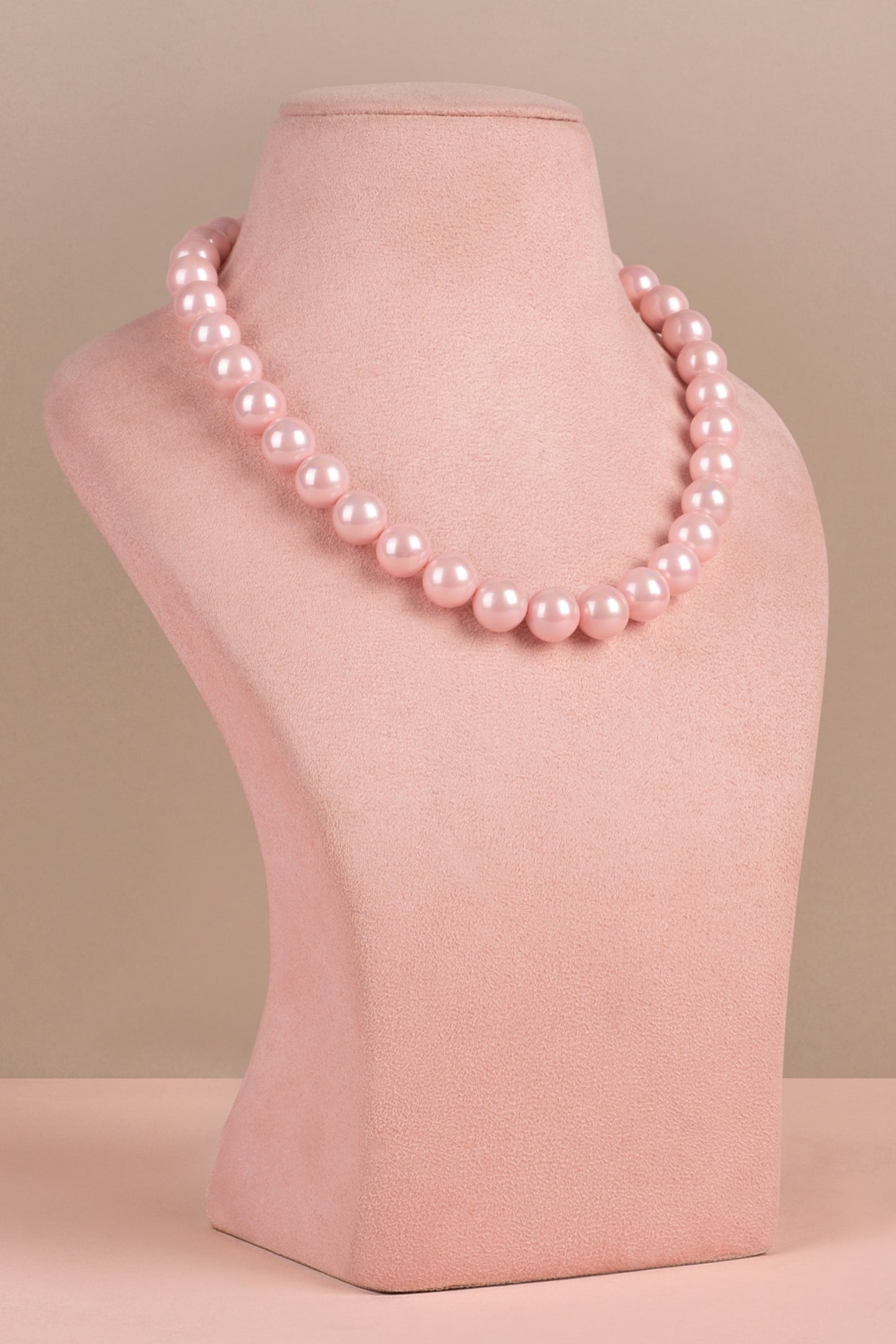 Pink Pearl Embellished Necklace 