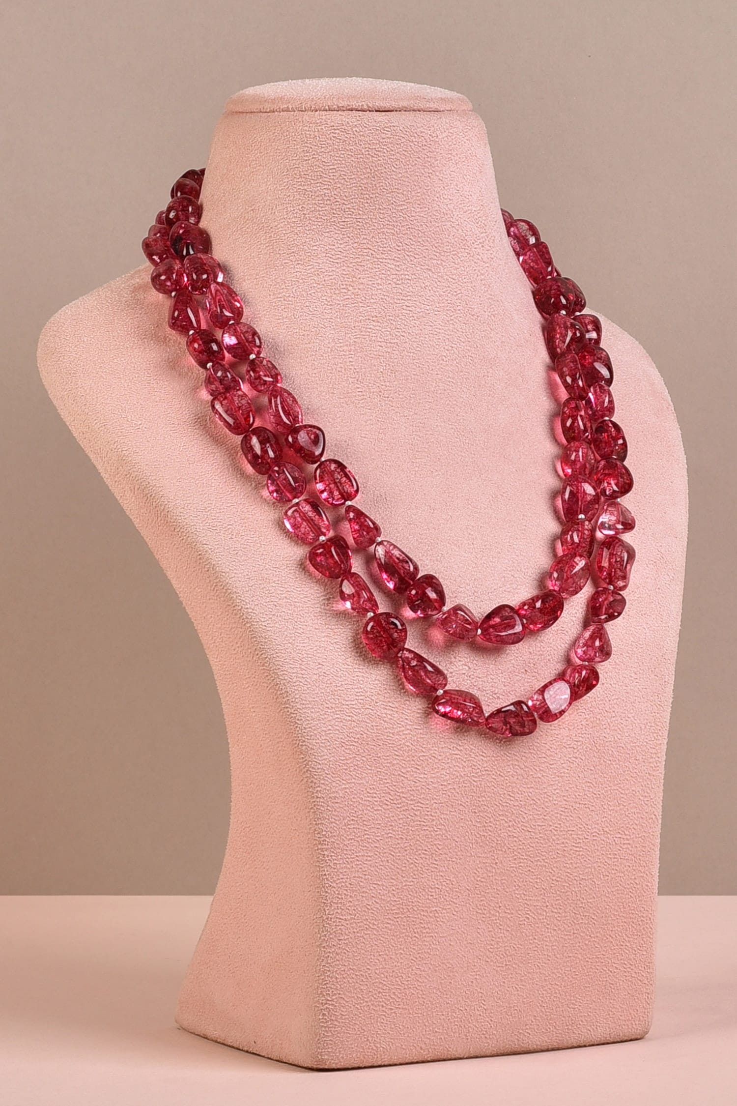 Red Onyx Stone Embellished Necklace 