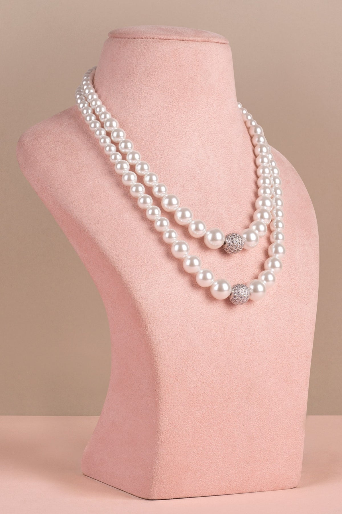 Swarovski Pearl Double Strand Necklace 