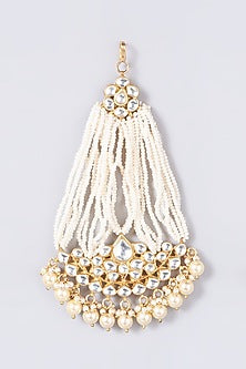 Gold Finish Pasa With Pearls