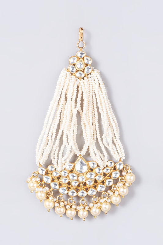 Gold Finish Pasa With Pearls