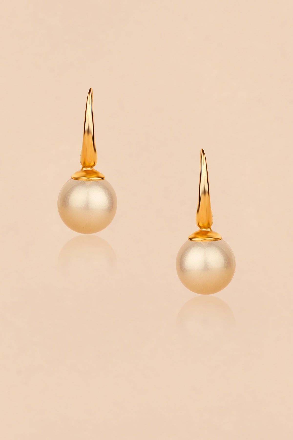 Gold Plated Freshwater Pearl Hoop Earrings