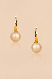 Gold Plated Freshwater Pearl Hoop Earrings