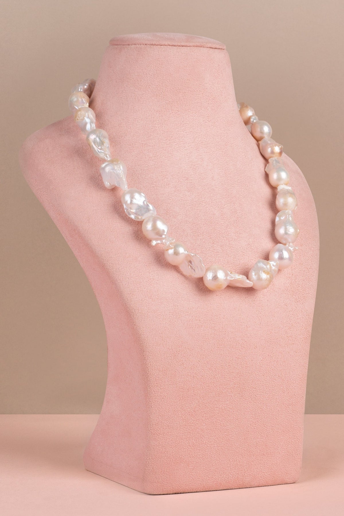 Gold Plated Baroque Pearl Necklace 