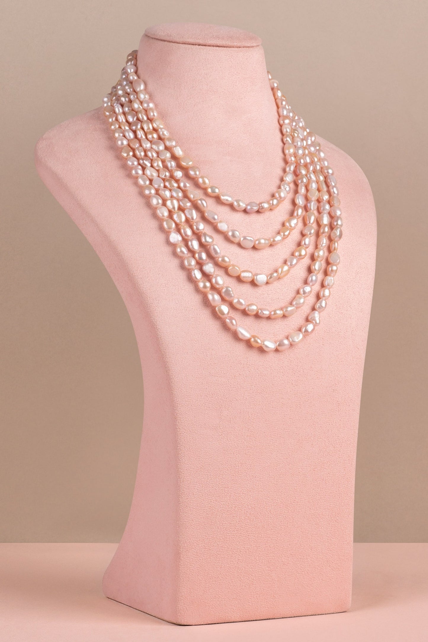 Layered Baroque Pearl Necklace 