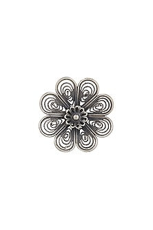 Floral Ring In Sterling Silver
