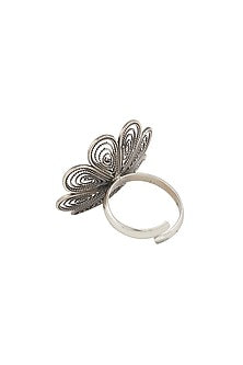 Floral Ring In Sterling Silver