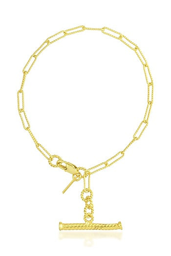 Gold Finish Handcrafted Chain Bracelet