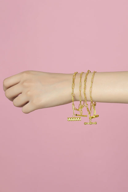 Gold Finish Handcrafted Chain Bracelet