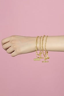 Gold Finish Handcrafted Chain Bracelet