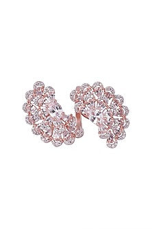 Silver Plated Faux Diamond Flower Ring