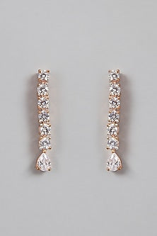 Rose Gold Finish Faux Diamond Necklace Set