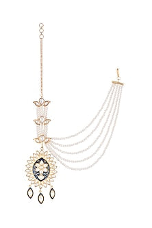 Gold Plated Reversible Faux Pearl Earrings