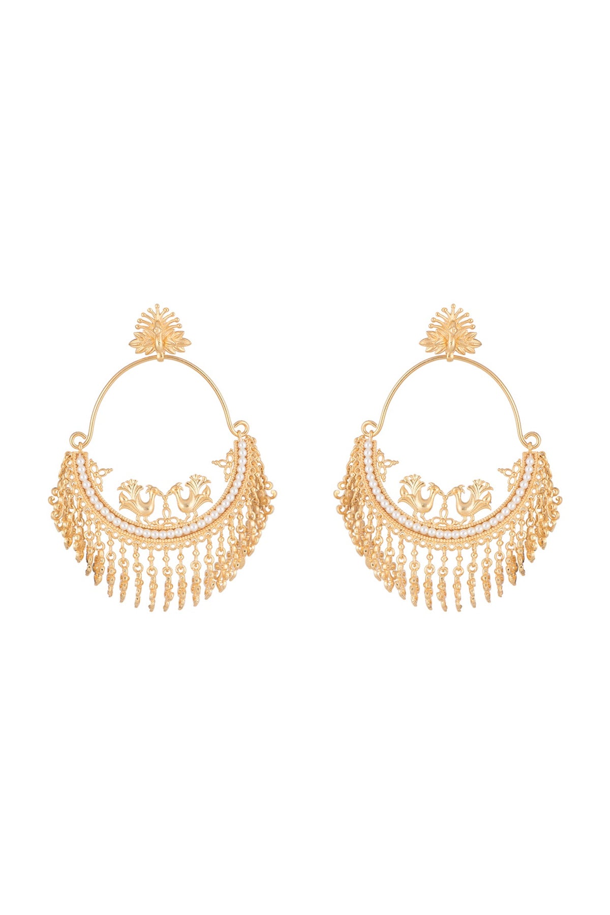 Gold plated Chandbali Earrings