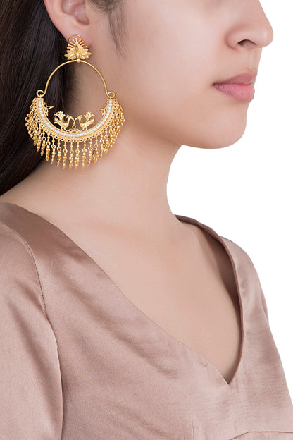 Gold plated Chandbali Earrings