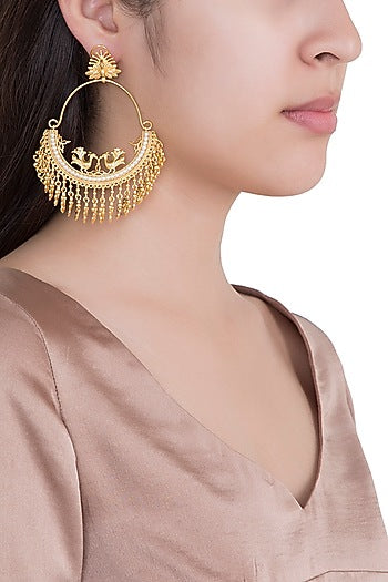 Gold plated Chandbali Earrings