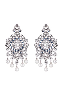 Silver Plated Faux Diamond Earrings