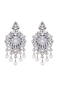 Silver Plated Faux Diamond Earrings