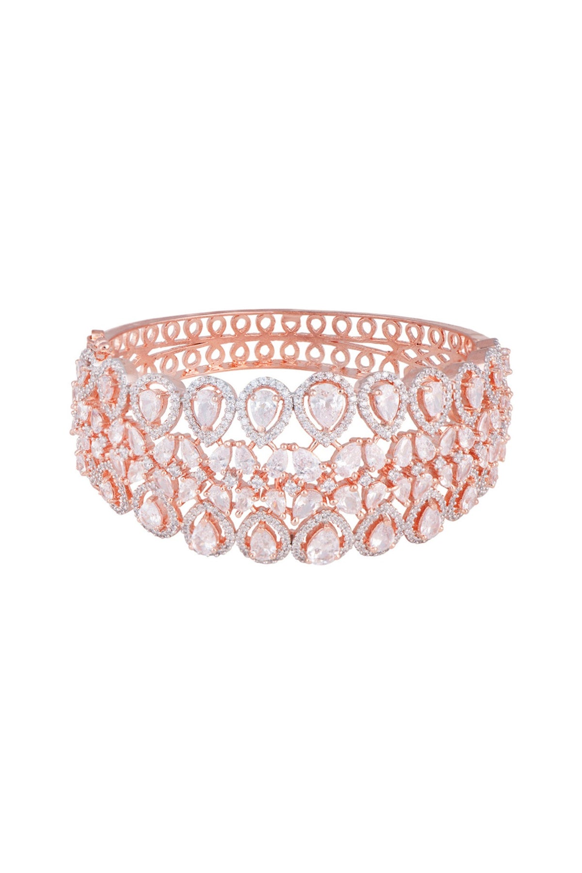 Gold plated faux diamond bracelet