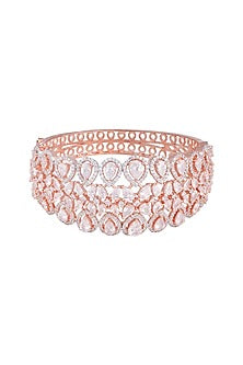 Gold plated faux diamond bracelet