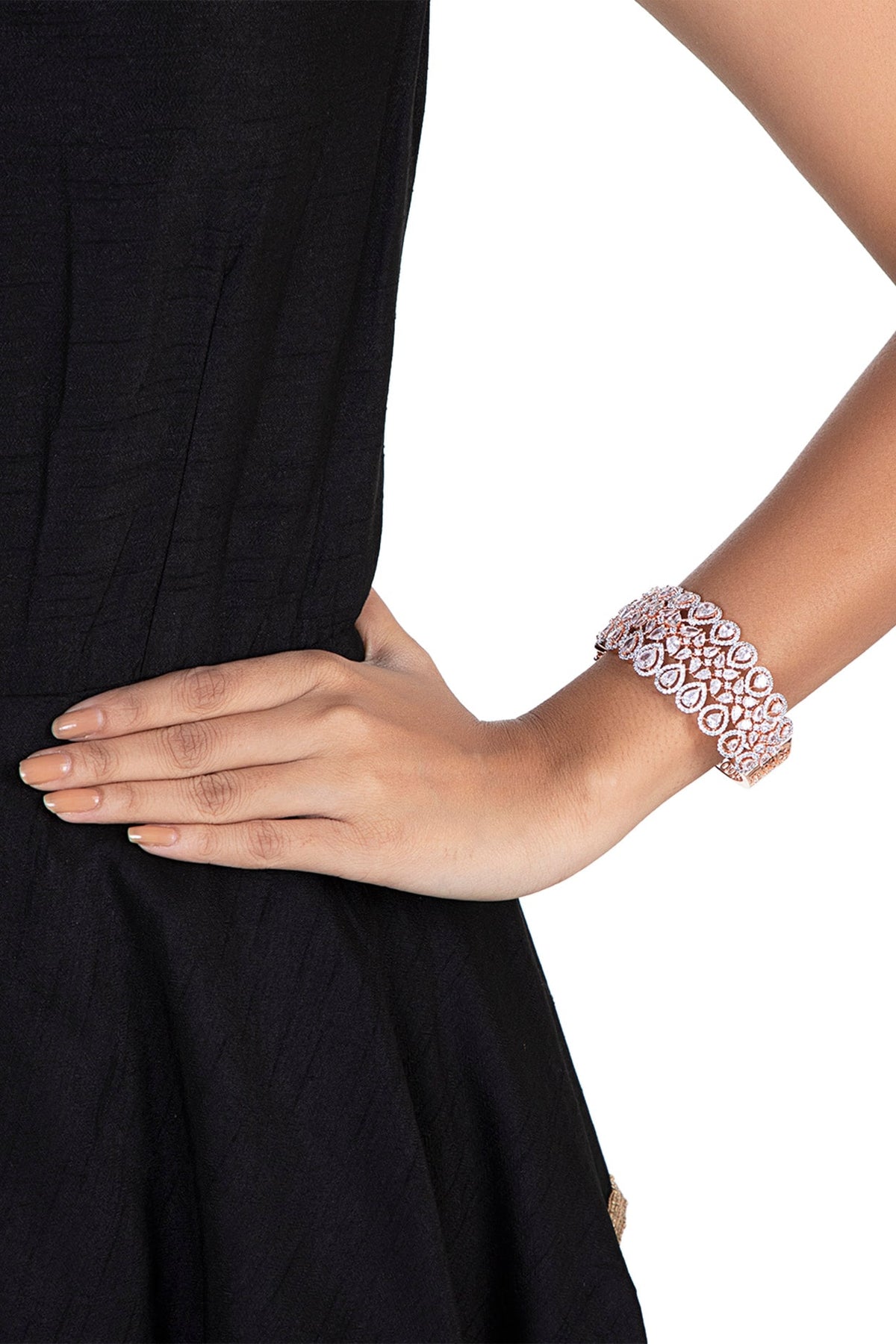 Gold plated faux diamond bracelet
