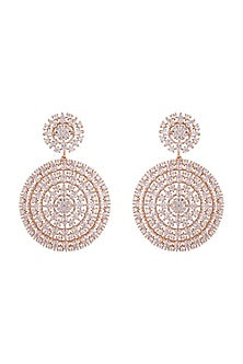 Gold plated faux diamond earrings
