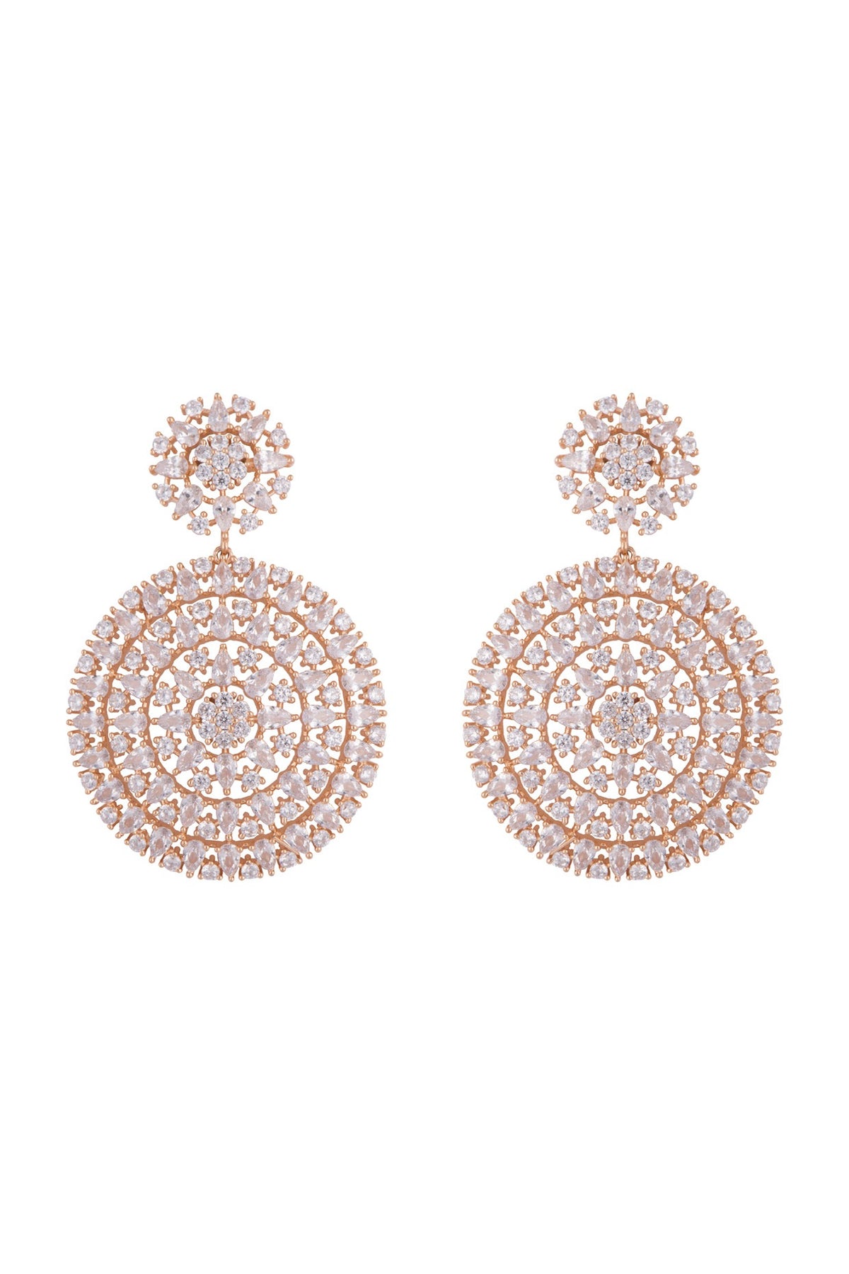 Gold plated faux diamond earrings