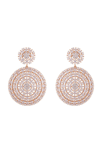 Gold plated faux diamond earrings