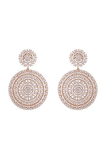 Gold plated faux diamond earrings