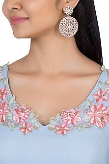 Gold plated faux diamond earrings