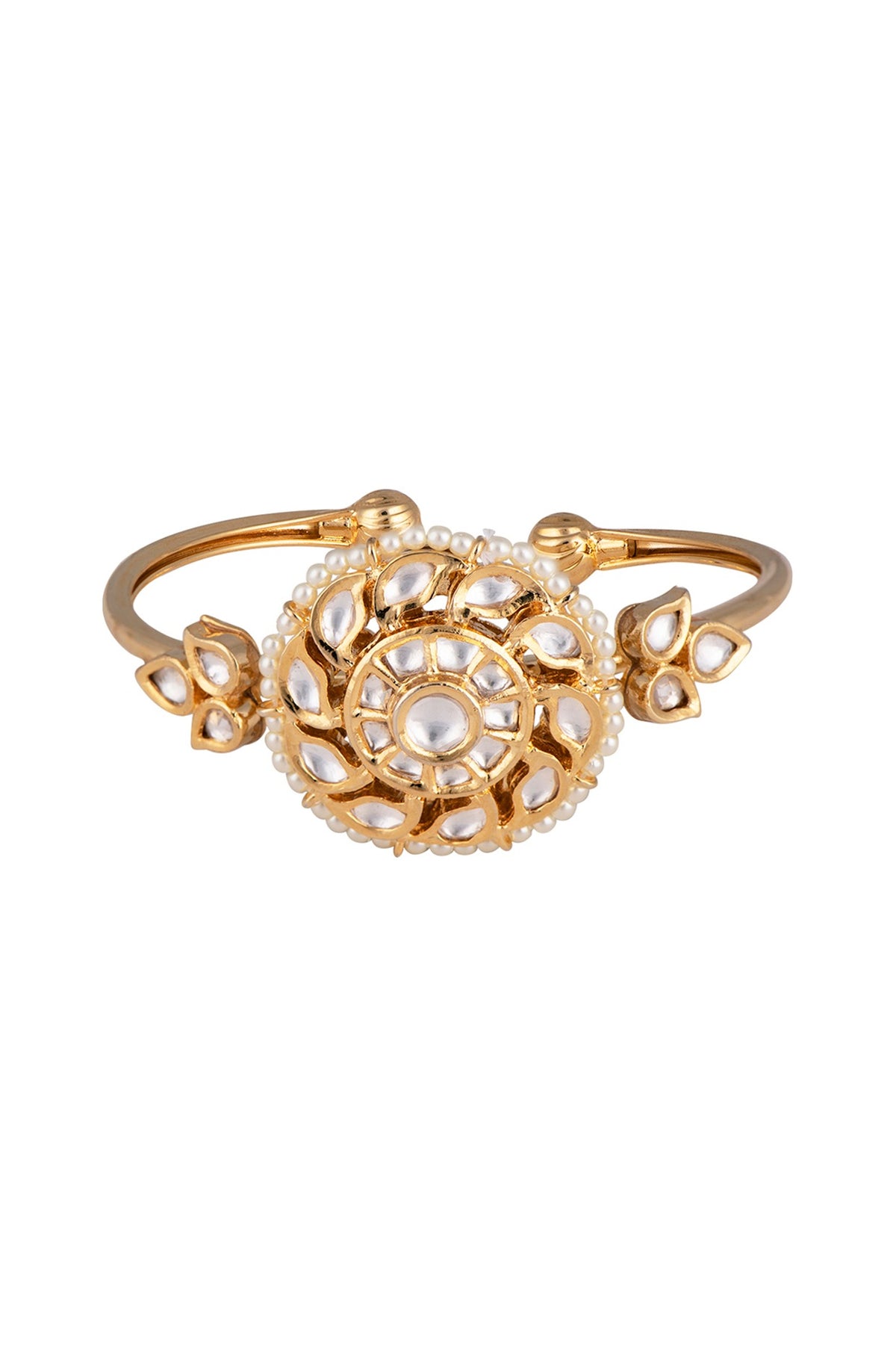 Gold plated faux kundan bracelet