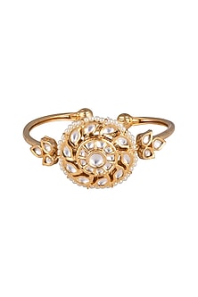 Gold plated faux kundan bracelet