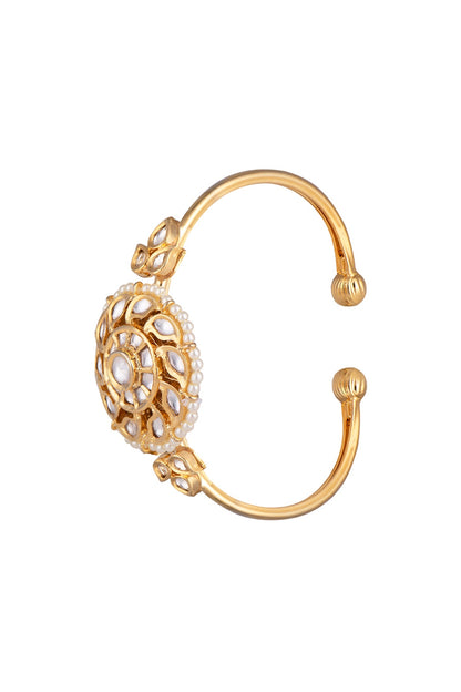 Gold plated faux kundan bracelet