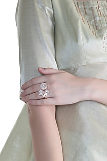 Rose Gold Finish Faux Diamond Ring