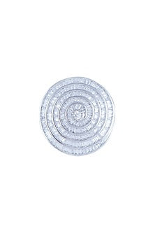 White Finish Faux Diamond Ring