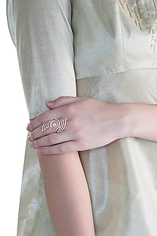Rose Gold Finish Faux Diamond Ring