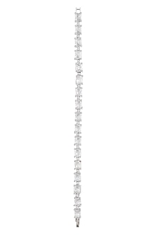 White Finish Faux Diamond Bracelet
