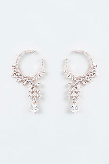 Rose Gold Finish Diamonds Dangler Earrings