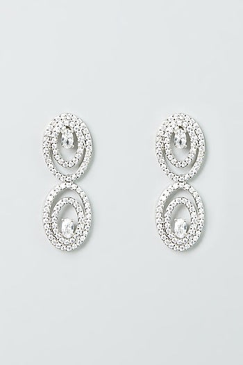 White Finish Zircon Choker Necklace Set