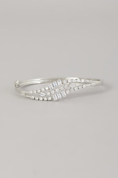 White Finish Zircon Bracelet