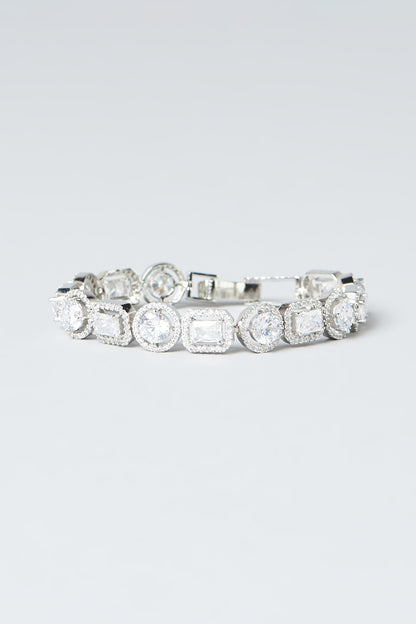 White Finish Zircon Bracelet