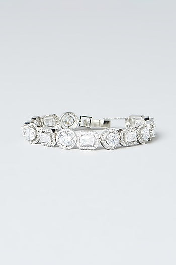 White Finish Zircon Bracelet